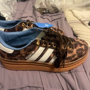 adidas Spezial Leopard Print Sneakers - Brown/White/Blue